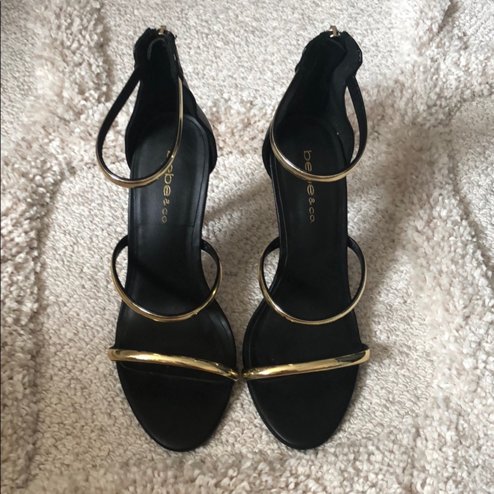 Black and Gold Sandals